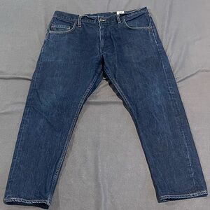 Left Field white oak pine denim jeans mens size 38x28 pre-owned‎ condition blue